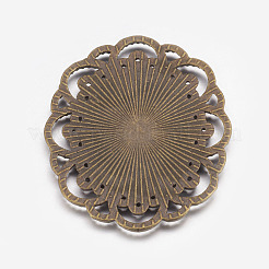 Тибетского стиля кабошон сеттинги&nbsp;LS-TIBEP-EA079YKG-AB-LF