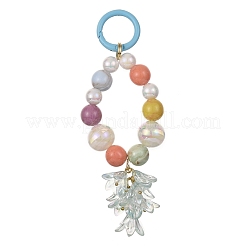 Акриловые подвесные украшения с цветком лилии&nbsp;HJEW-JM01088