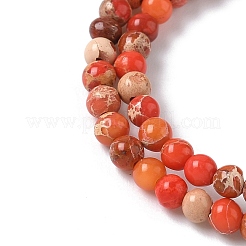 Нити бусин из окрашенного натурального регалита/императорской яшмы/морского осадка яшмы&nbsp;G-B124-C05-03