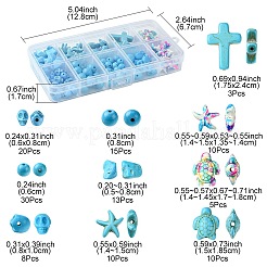 Синтетические бирюзовые бусины&nbsp;DIY-FS0005-93