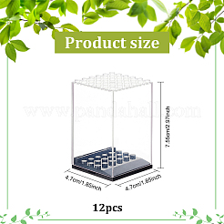 Прозрачная пластиковая витрина для минифигурок&nbsp;LS-ODIS-WH0043-25