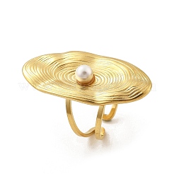 Овальное открытое манжетное кольцо из нержавеющей стали 304&nbsp;RJEW-R014-01G