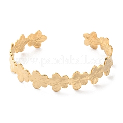 Браслеты-манжеты из нержавеющей стали 304 для женщин&nbsp;BJEW-K263-05G-06