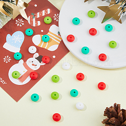 80 шт. 4 стиля рондель пищевые экологически чистые силиконовые бусины&nbsp;SIL-DC0001-68B