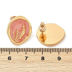 Овальные серьги-гвоздики из нержавеющей стали 304&nbsp;STAS-D368-02G