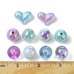 40шт 10 стиля непрозрачные акриловые бусины&nbsp;MACR-FS0001-65