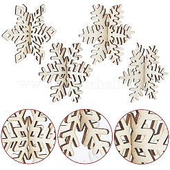 4 стиль рождественская тема необработанные деревянные сплошные витринные украшения&nbsp;DJEW-WH20002-21C