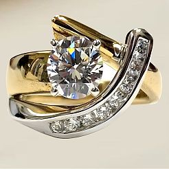 Кольца из латуни с микропаве&nbsp;FS-WG8456F-01