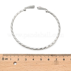 Браслеты-манжеты из латуни с микропаве из прозрачных кубических цирконий для женщин&nbsp;LS-BJEW-B145-08G-03