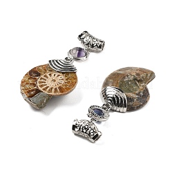 Подвески в виде улитки из натурального флюорита&nbsp;G-F062-14