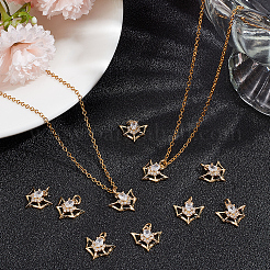 10шт латунные подвески из кубического циркония с микро-паве&nbsp;KK-BBC0015-42