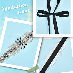 Цветочные хрустальные и монтано-стразовые пояса ручной работы для свадебных платьев&nbsp;AJEW-WH20006-233A-01