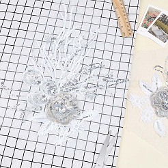 3d цветочная вышивка из полиэстера&nbsp;PATC-WH0008-24A