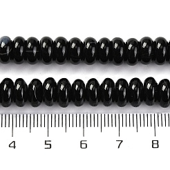 Бусины из натурального черного агата (окрашенные и нагретые)&nbsp;G-G177-F01-01