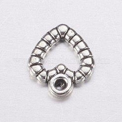 Антикварная посеребренные тибетский стиль сплава цинка с сердцем кулоны&nbsp;X-AC0324