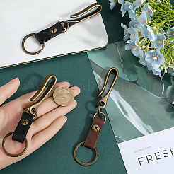 4 шт. 2-цветный сплав U-образный брелок для ремня&nbsp;KEYC-SC0001-18