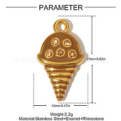 Подвески из нержавеющей стали 304 с эмалью&nbsp;STAS-OY004-72G