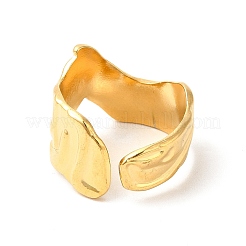 Ионное покрытие (ip) 304 нержавеющая сталь волнообразное открытое кольцо-манжета для женщин&nbsp;LS-RJEW-E063-17G