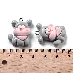 Подвески в виде щенков из непрозрачной смолы&nbsp;LS-RESI-R444-02D