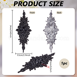 1 шт. аппликации из цветочного стекла и хрустальных страз&nbsp;DIY-FG0008-66