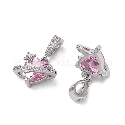 Латунные микро проложить кубического циркония подвески&nbsp;KK-N275-12E-P