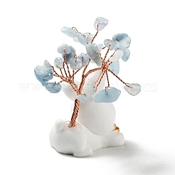 Украшения из натурального аквамаринового дерева&nbsp;DJEW-E007-01RC-02