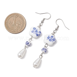 4 пара фарфоровых серег ручной работы&nbsp;EJEW-JE06855