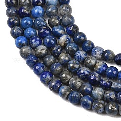 Природные ляпис-лазури круглых бусин пряди&nbsp;G-I181-09-4mm
