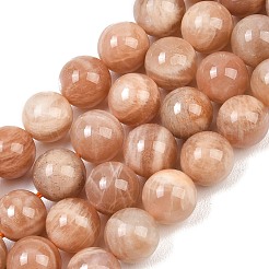 Натуральный Sunstone бисер пряди&nbsp;G-G342-A02-10.5mm