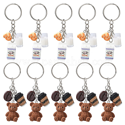 5 шт. брелоков из непрозрачной смолы&nbsp;KEYC-YW00242-01