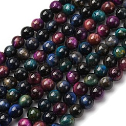 Нити из натуральных бусин тигрового глаза высшего качества&nbsp;X-G-F591-18-6mm-06