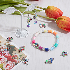 Соединители из сплава с античным серебристым оттенком&nbsp;PALLOY-SC0003-11AS