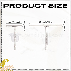 2 пара серег-гвоздиков из сплава для женщин&nbsp;EJEW-LP0013-03P