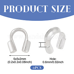 6шт 925 серебряных провода-хранителя&nbsp;STER-TA0001-46S