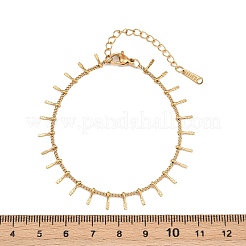 Женские браслеты на ногу из нержавеющей стали 304 с цепочкой и кисточками&nbsp;LS-AJEW-G071-01G