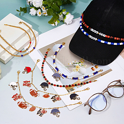 8 шт. 8 стиля цепочки для бейсболок из полимерной глины&nbsp;HJEW-FH00214