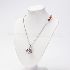 Латунным сепаратором подвесные ожерелья&nbsp;NJEW-JN01868