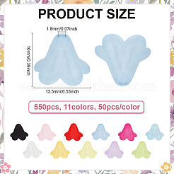 600 шт. двухцветные матовые непрозрачные акриловые бусины&nbsp;OACR-ME0001-20