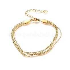 Многорядные браслеты из нержавеющей стали 304&nbsp;LS-BJEW-U022-01G