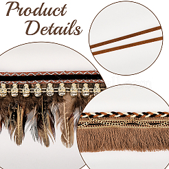 2 шт. 2 стиля шляпных лент из перьев&nbsp;DIY-GF0011-61