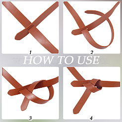 1 шт. ремни с узлом из искусственной кожи&nbsp;AJEW-CL0001-42B