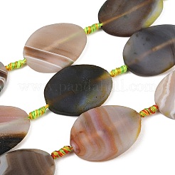 Натуральные полосатые агатовые бусы&nbsp;G-P605-L02-01A