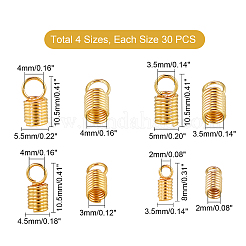 120 шт. 4 спиральных наконечника шнура из нержавеющей стали 304&nbsp;STAS-UN0021-13G