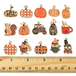 30 шт. 15 стиля День благодарения эмалевые подвески из сплава золотистого тона&nbsp;ENAM-FS0002-03