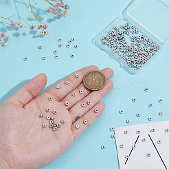 200 шт. 201 бусины из нержавеющей стали&nbsp;STAS-HY0001-52