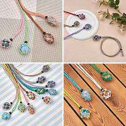 Плетеные шнуры из вощеной хлопчатобумажной нити макраме мешочек изготовление ожерелья&nbsp;AJEW-SW00017