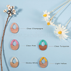 Подвески из смолы и дерева&nbsp;RESI-OL0001-11D