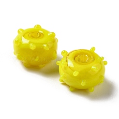 Ручной работы ухабистым Шарики Lampwork&nbsp;LAMP-E023-06F