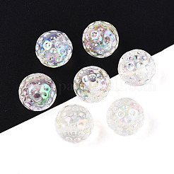 Уф-покрытие прозрачные акриловые бусины&nbsp;TACR-T028-55