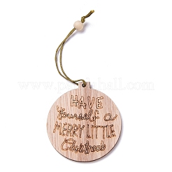 Подвесные украшения из натурального дерева&nbsp;HJEW-XCP0002-01